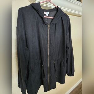 LuLaRoe Black Jackie Hooded Jacket, L